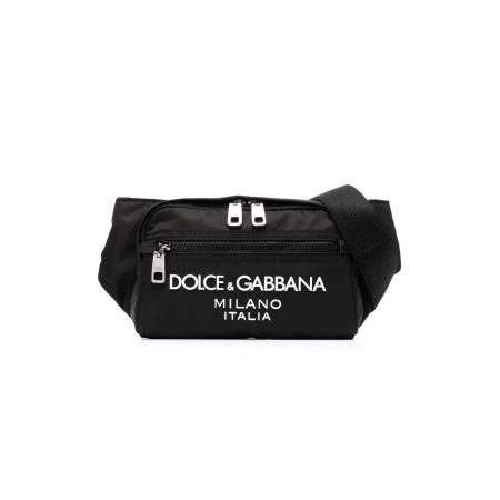 DOLCE & GABBANA EMBOSSED-LOGO BELT BAG