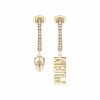 PHILIPP PLEIN DRAPED CRYSTAL EARRINGS