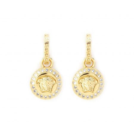 VERSACE GRECA AND MEDUSA DROP EARRINGS