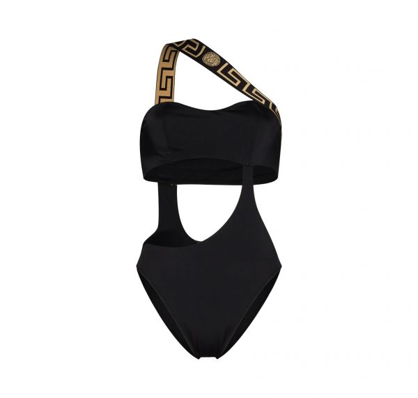 VERSACE CUT-OUT GRECCA DETAIL SWIMSUIT