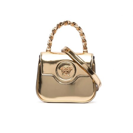 VERSACE MEDUSA POLISHED LEATHER BAG