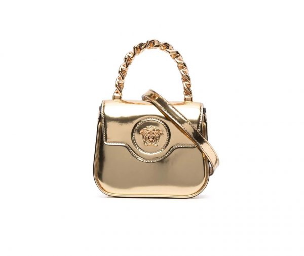 VERSACE MEDUSA POLISHED LEATHER BAG