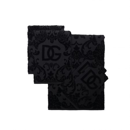 DOLCE & GABBANA BAROCCO LOGO-JACQUARD TOWELS