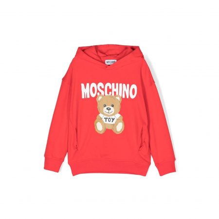 MOSCHINO KIDS COTTON BEAR-PRINT HOODIE