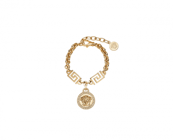 VERSACE CRYSTAL LA MEDUSA GRECA BRACELET 