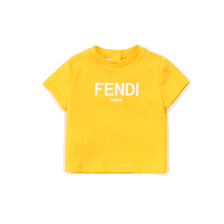 FENDI KIDS LOGO COTTON T-SHIRT