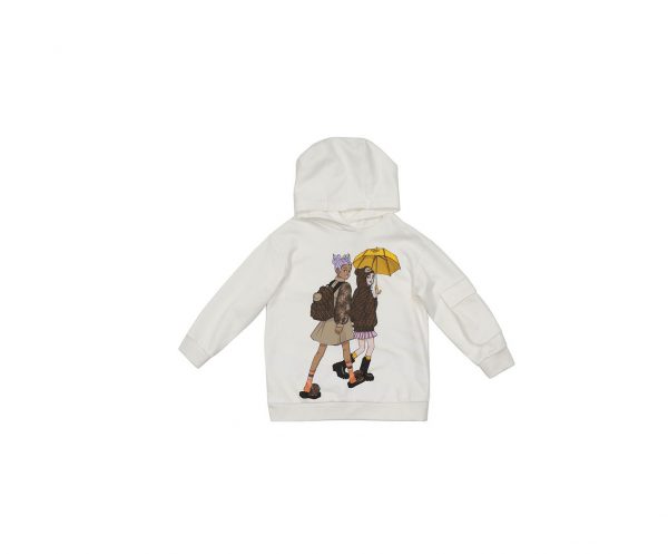 FENDI KIDS EMBROIDERED-LOGO SWEATSHIRT