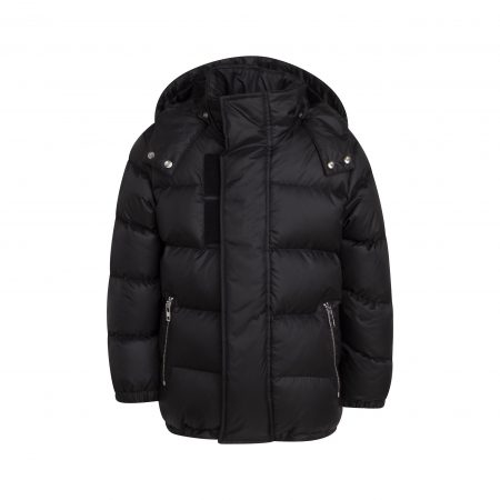 GIVENCHY KIDS LOGO PRINT PUFFER HOODED JACKET