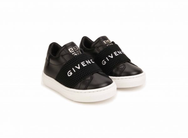 GIVENCHY KIDS LOGO-STRAP SLIP-ON SNEAKERS
