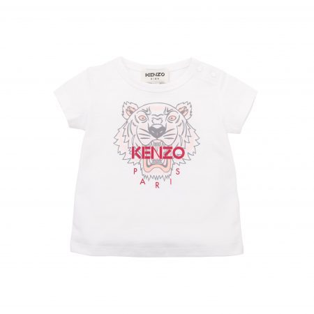 KENZO KIDS LOGO-PRINT SHORT-SLEEVE DRESS