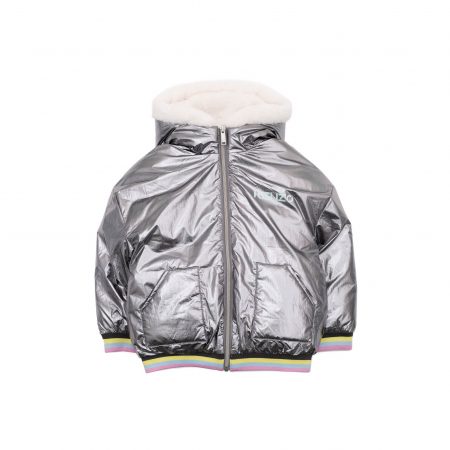 KENZO KIDS METALLIC PADDED PUFFER JACKET