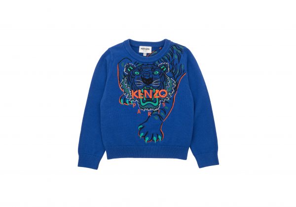 KENZO KIDS SEASONAL-TIGER EMBROIDERED JUMPER