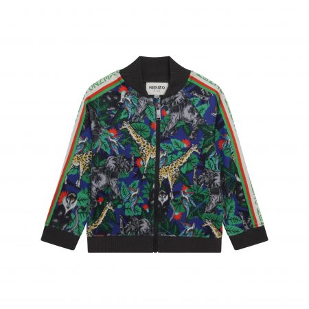 KENZO KIDS GRAPHIC PRINT BOMBER JACKET