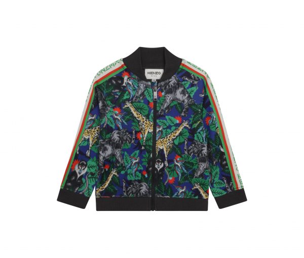 KENZO KIDS GRAPHIC PRINT BOMBER JACKET