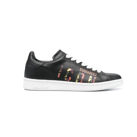 DSQUARED2 LOGO-PRINT LOW-TOP SNEAKERS