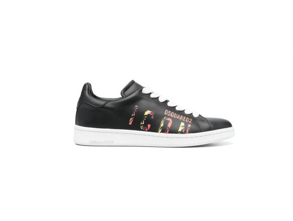 DSQUARED2 LOGO-PRINT LOW-TOP SNEAKERS