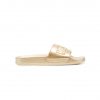 MOSCHINO EMBOSSED-LOGO DETAIL SLIDES