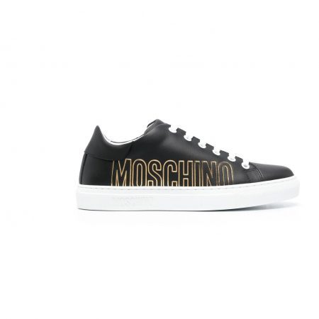 MOSCHINO LOGO-PRINT LOW-TOP SNEAKERS