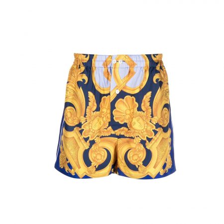 VERSACE SILK BAROQUE-PRINT SHORTS