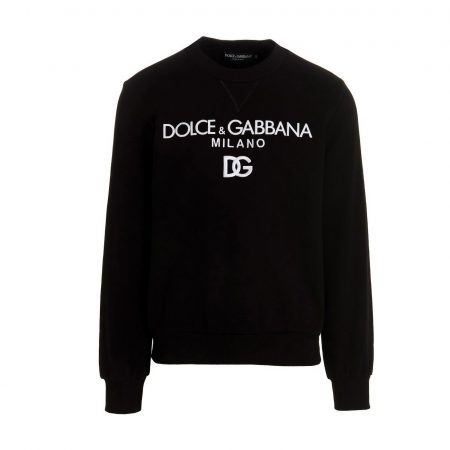 DOLCE & GABBANA LOGO-PRINT CREWNECK SWEATSHIRT