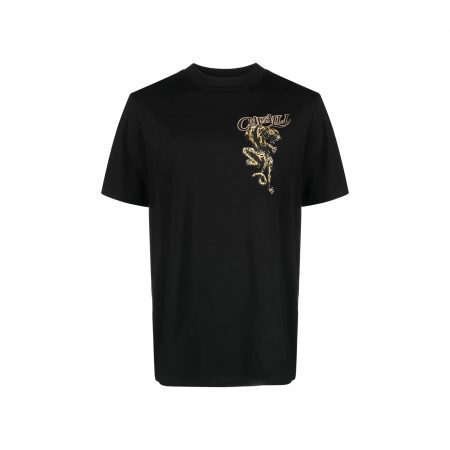 ROBERTO CAVALLI LOGO PRINT COTTON T-SHIRT