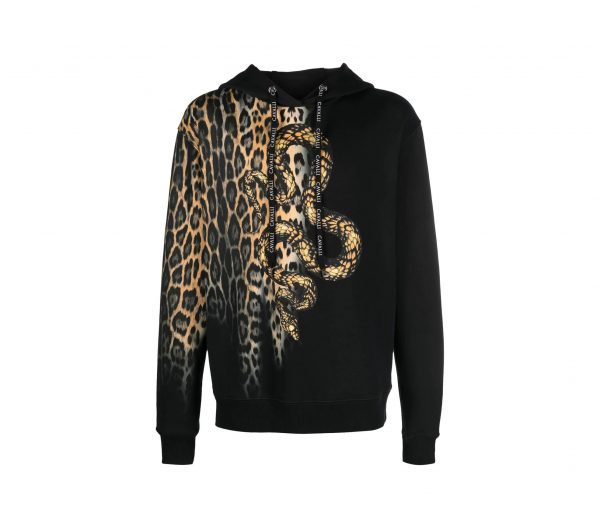 ROBERTO CAVALLI ANIMAL MOTIF CREW NECK SWEATSHIRT