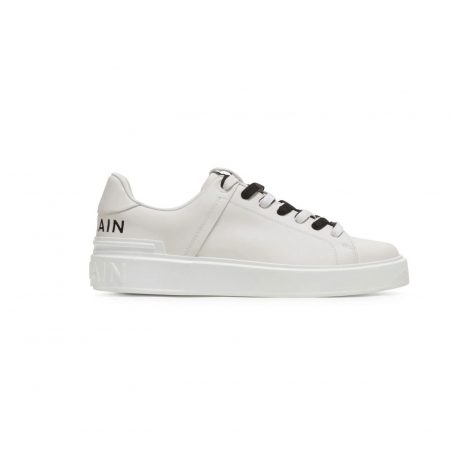 BALMAIN B-COURT LEATHER TRAINERS SNEAKERS