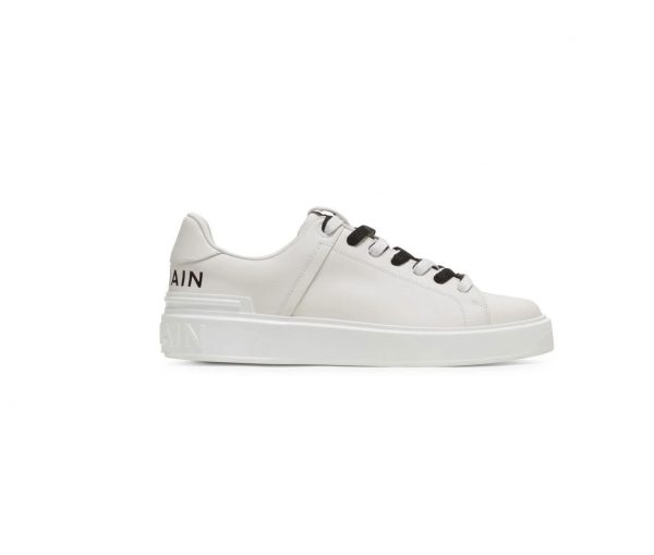 BALMAIN B-COURT LEATHER TRAINERS SNEAKERS