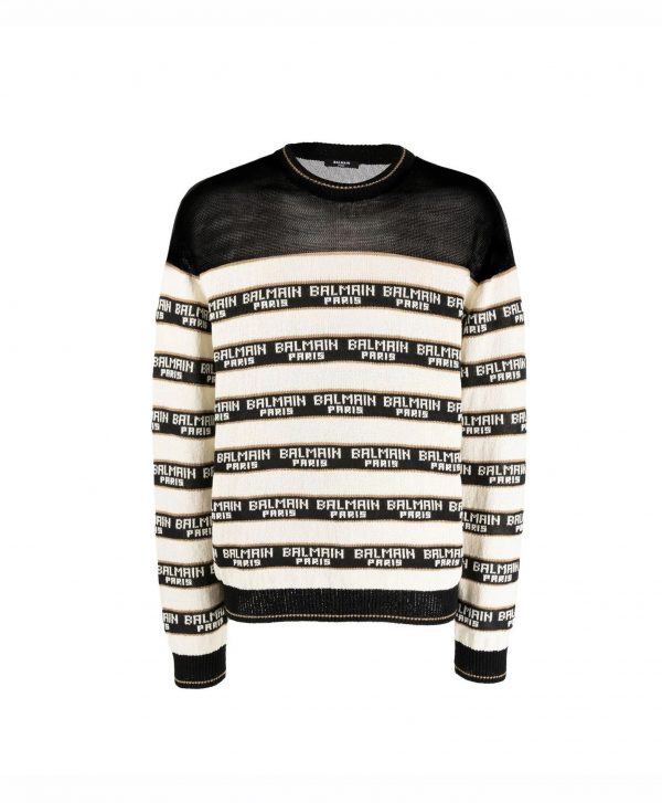 BALMAIN LOGO-PRINT JUMPER