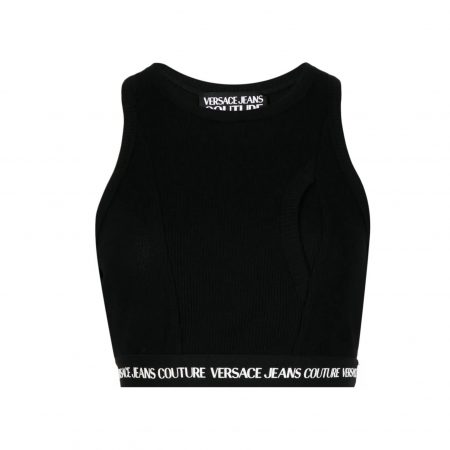 VERSACE JEANS COUTURE LOGO COUTURE CROP TOP