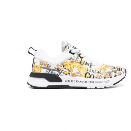 VERSACE JEANS COUTURE BAROCCO-PRINT LACE-UP SNEAKERS