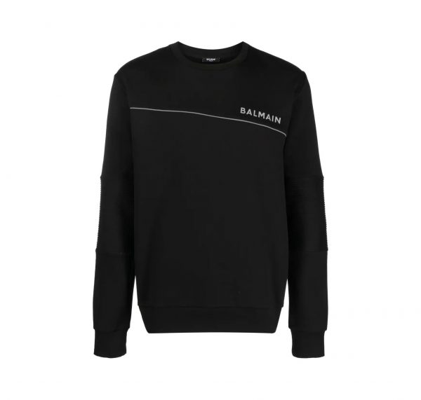 BALMAIN LOGO-PRINT SWEATSHIRT