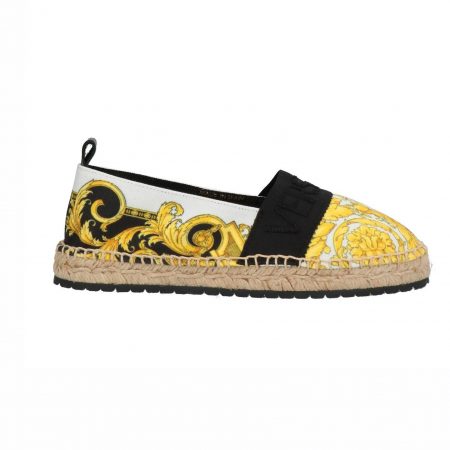 YOUNG VERSACE BAROCCO-PRINT ESPADRILLES