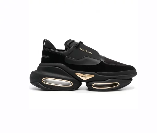 BALMAIN B-COURT LEATHER TRAINERS SNEAKERS