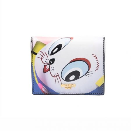 MOSCHINO CAT-FACE PRINT WALLET(1)