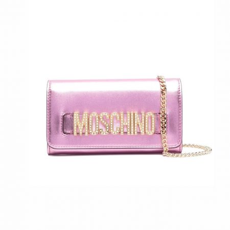 MOSCHINO LOGO-PLAQUE CROSSBODY BAG