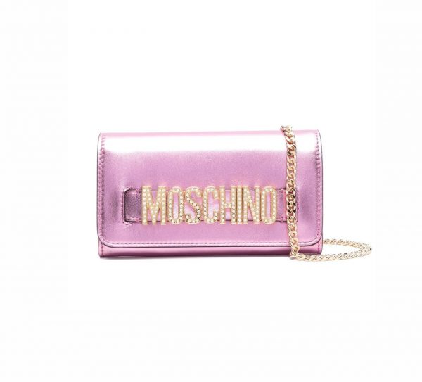 MOSCHINO LOGO-PLAQUE CROSSBODY BAG