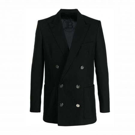 BALMAIN DOUBLE-BREASTED COTTON BLAZER