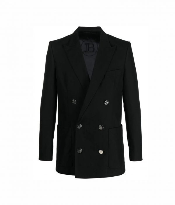 BALMAIN DOUBLE-BREASTED COTTON BLAZER