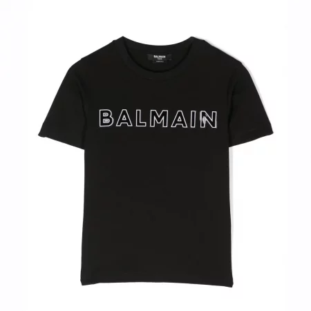 BALMAIN KIDS LOGO-RAISED COTTON T-SHIRT