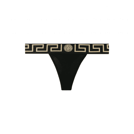 VERSACE MEDUSA GREEK KEY THONG