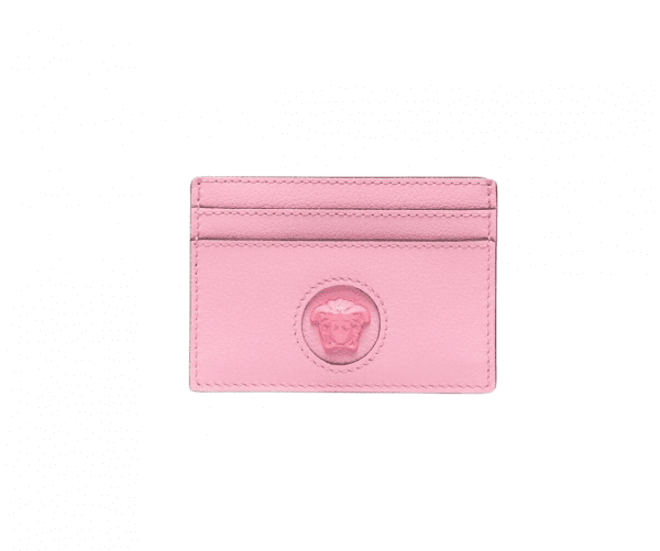 VERSACE ENGRAVED-LOGO PLAQUE CARDHOLDER