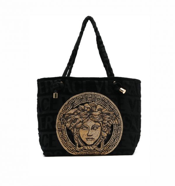 VERSACE MEDUSA-EMBELLISHED TOTE BAG