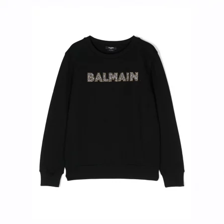 BALMAIN KIDS CREW-NECK COTTON SWEATSHIRT