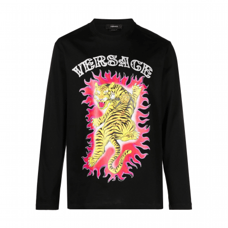 VERSACE ROAR-PRINT COTTON T-SHIRT