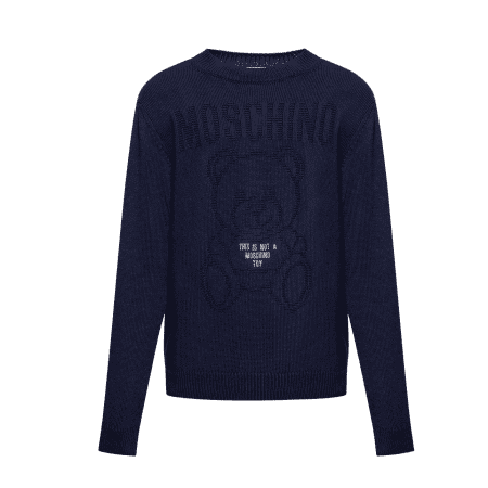 MOSCHINO TEDDY BEAR MOTIF CREWNECK JUMPER