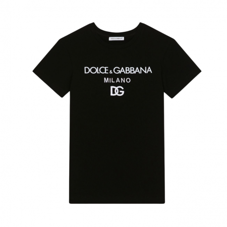 DOLCE & GABBANA KIDS LOGO-PRINT SHORT-SLEEVED T-SHIRT DRESS