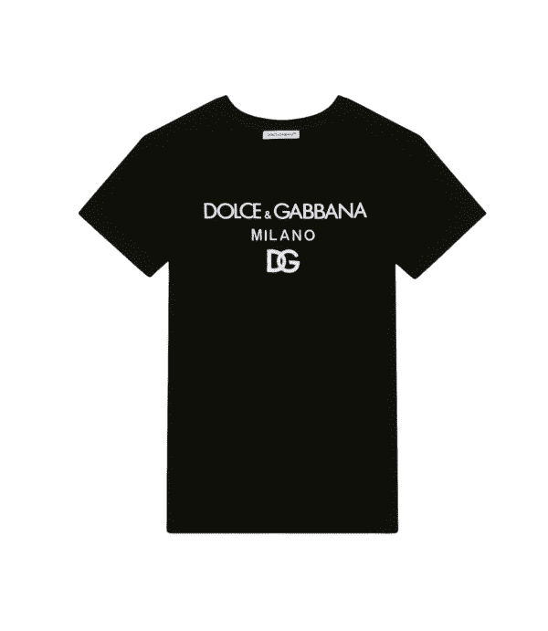 DOLCE & GABBANA KIDS LOGO-PRINT SHORT-SLEEVED T-SHIRT DRESS