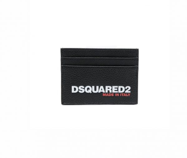 DSQUARED2 LOGO-PRINT LEATHER CARDHOLDER