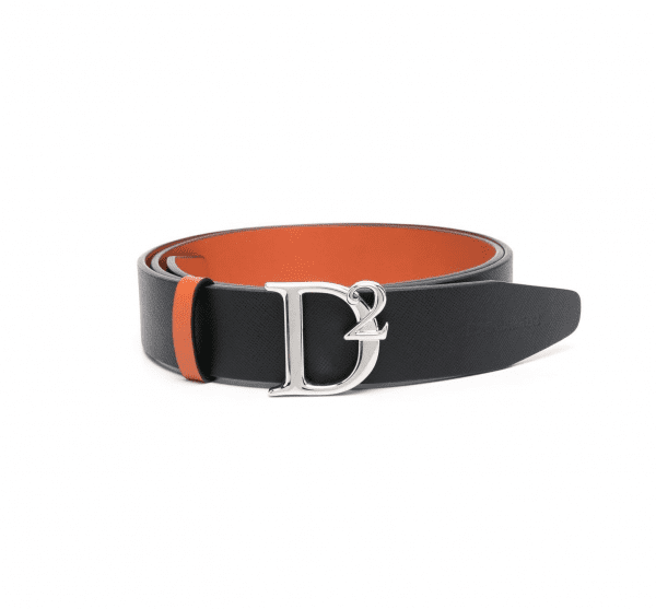 DSQUARED2 D2 STATEMENT-BUCKLE LEATHER BELT